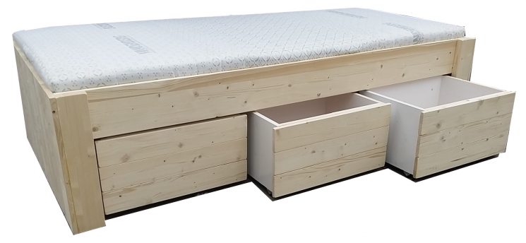 Houten Bed / Familiebed - Petra - Incl. bodem (240cm Breed)